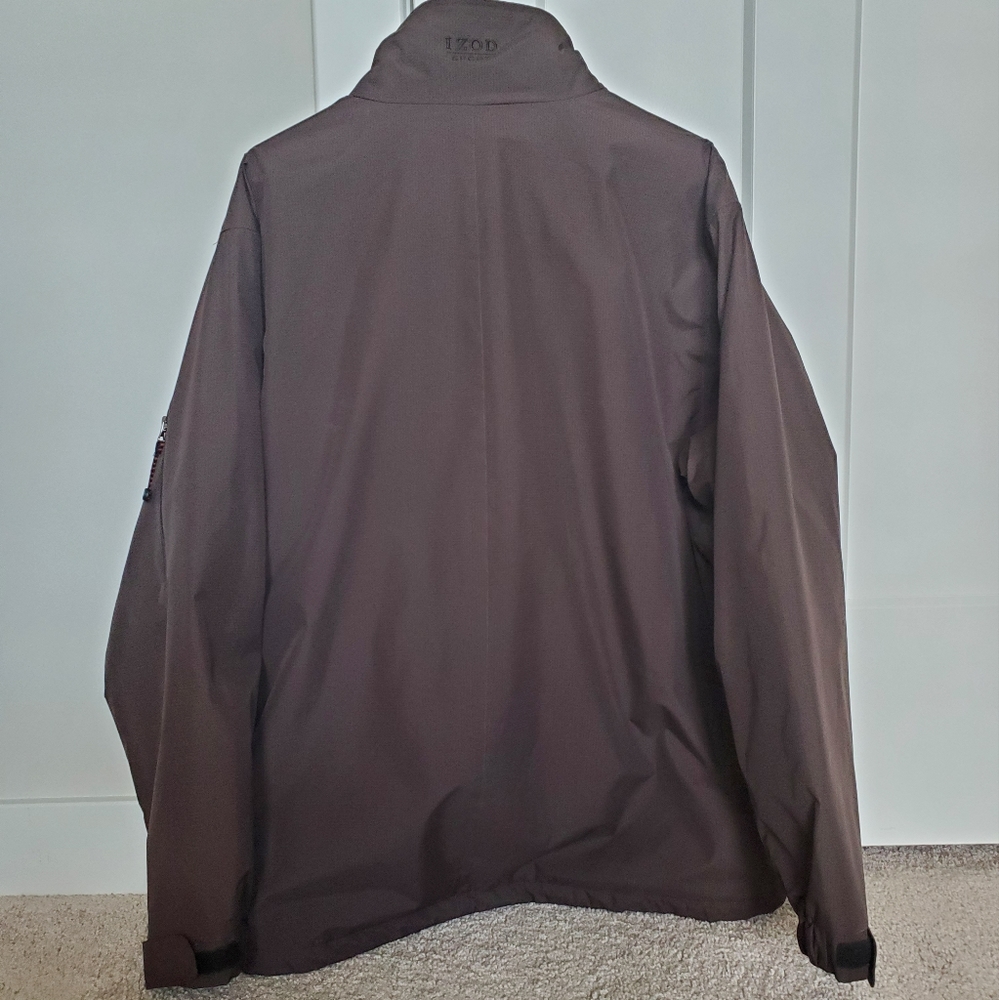 Classic Izod Sport Jacket Men's, XL, Brown, Black Fleece Inside, Great Jacket - Picture 2 of 7